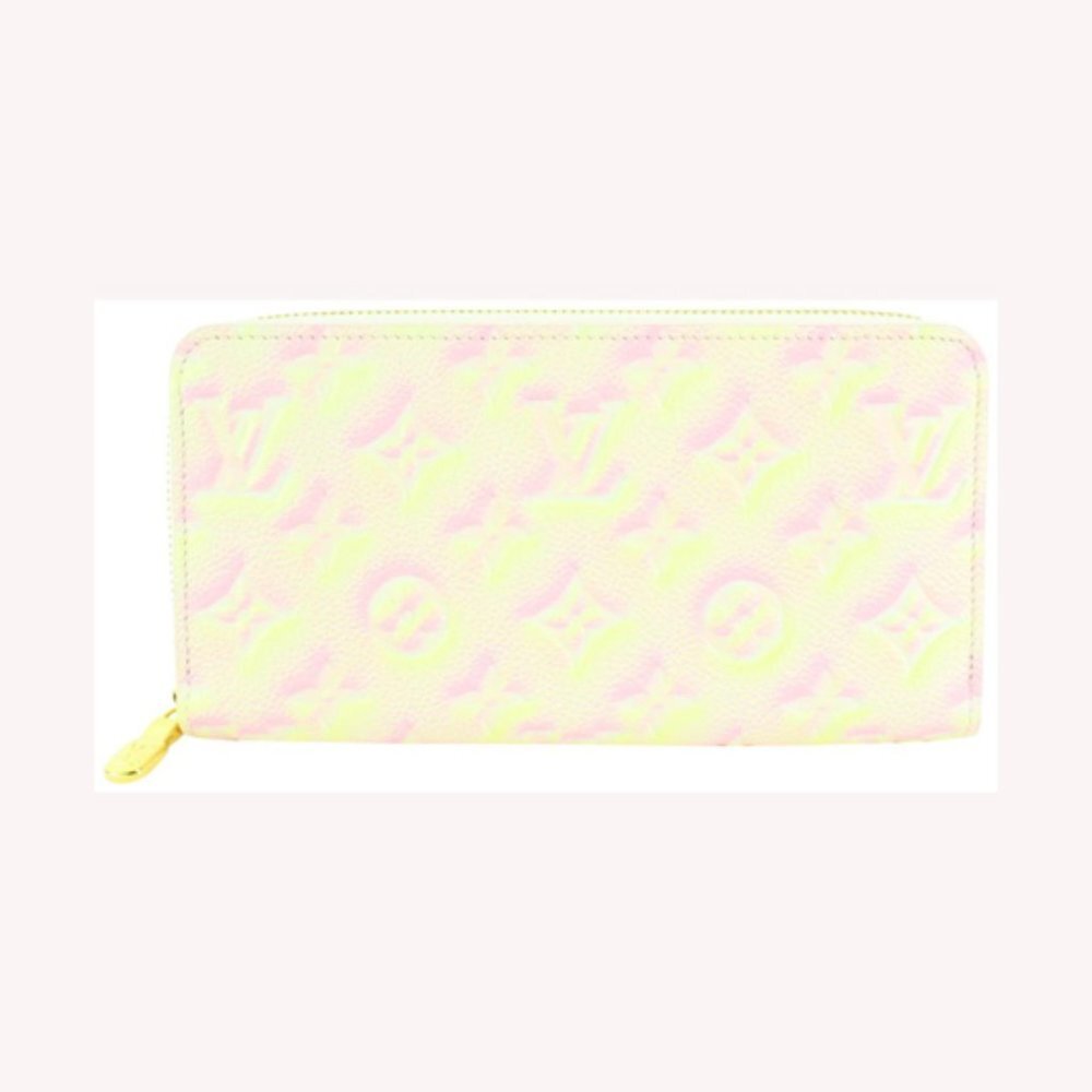 Louis Vuitton Pink Leather Monogram Empreinte Stardust Long Zippy Wallet 91lk68s